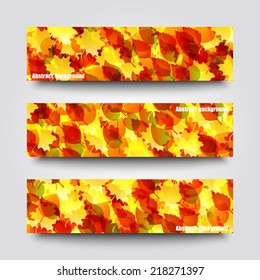 Set of banner templates with abstract background. Eps10 Vector illustration