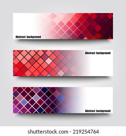 Set of banner templates with abstract background. Eps10 Vector illustration