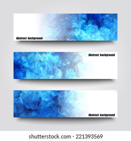 Set of banner templates with abstract background. Eps10 Vector illustration