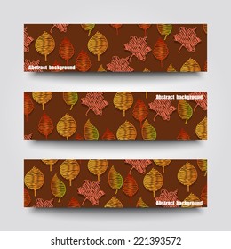 Set of banner templates with abstract background. Eps10 Vector illustration