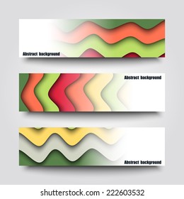 Set of banner templates with abstract background. Eps10 Vector illustration