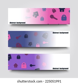 Set of banner templates with abstract background. Eps10 Vector illustration