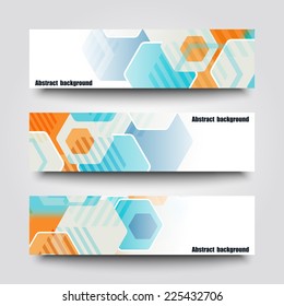 Set of banner templates with abstract background. Eps10 Vector illustration
