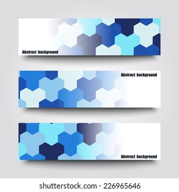 Set of banner templates with abstract background. Eps10 Vector illustration
