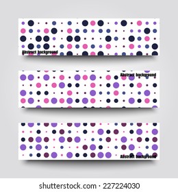 Set of banner templates with abstract background. Eps10 Vector illustration