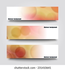 Set of banner templates with abstract background. Eps10 Vector illustration