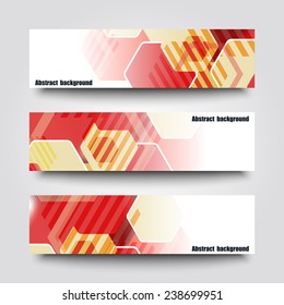 Set of banner templates with abstract background. Eps10 Vector illustration