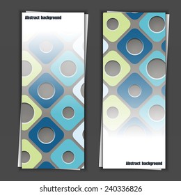 Set of banner templates with abstract background. Eps10 Vector illustration