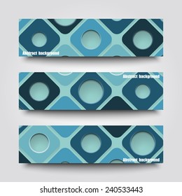 Set of banner templates with abstract background. Eps10 Vector illustration