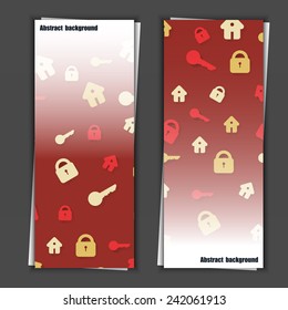 Set of banner templates with abstract background. Eps10 Vector illustration