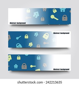 Set of banner templates with abstract background. Eps10 Vector illustration