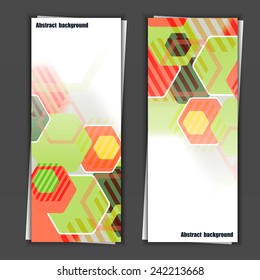 Set of banner templates with abstract background. Eps10 Vector illustration