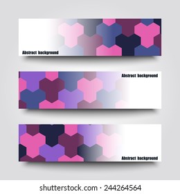 Set of banner templates with abstract background. Eps10 Vector illustration