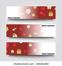Set of banner templates with abstract background. Eps10 Vector illustration