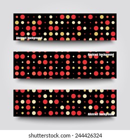 Set of banner templates with abstract background. Eps10 Vector illustration