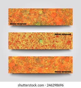 Set of banner templates with abstract background. Eps10 Vector illustration