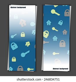Set of banner templates with abstract background. Eps10 Vector illustration
