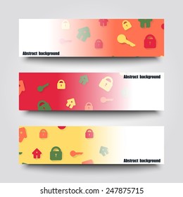 Set of banner templates with abstract background. Eps10 Vector illustration