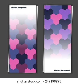Set of banner templates with abstract background. Eps10 Vector illustration