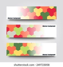 Set of banner templates with abstract background. Eps10 Vector illustration