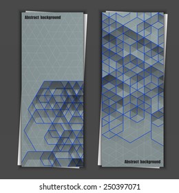 Set of banner templates with abstract background. Eps10 Vector illustration