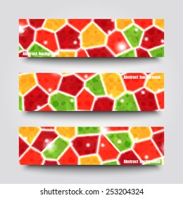 Set of banner templates with abstract background. Eps10 Vector illustration