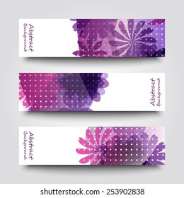 Set of banner templates with abstract background. Eps10 Vector illustration