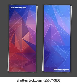 Set of banner templates with abstract background. Eps10 Vector illustration