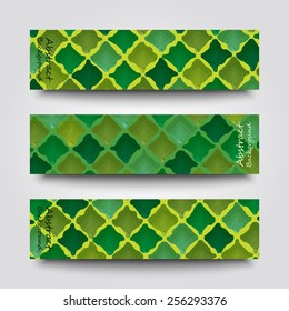 Set of banner templates with abstract background. Eps10 Vector illustration
