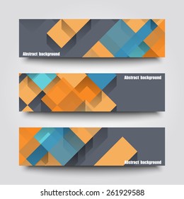 Set of banner templates with abstract background. Eps10 Vector illustration