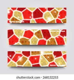 Set of banner templates with abstract background. Eps10 Vector illustration