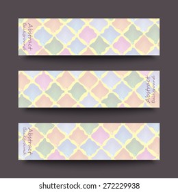 Set of banner templates with abstract background. Eps10 Vector illustration