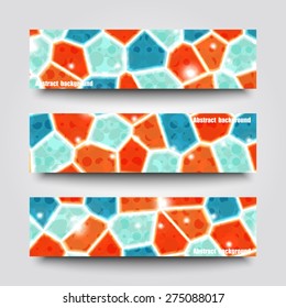 Set of banner templates with abstract background. Eps10 Vector illustration