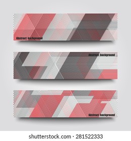 Set of banner templates with abstract background. Eps10 Vector illustration