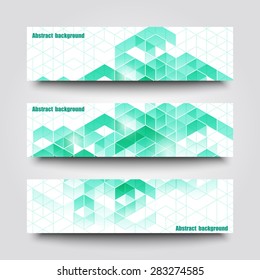 Set of banner templates with abstract background. Eps10 Vector illustration