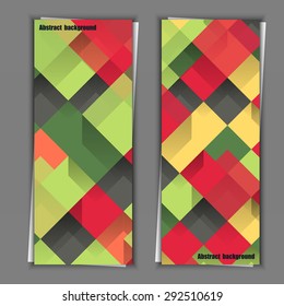 Set of banner templates with abstract background. Eps10 Vector illustration