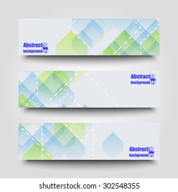 Set of banner templates with abstract background. Eps10 Vector illustration