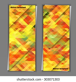 Set of banner templates with abstract background. Eps10 Vector illustration