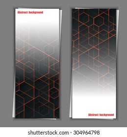 Set of banner templates with abstract background. Eps10 Vector illustration