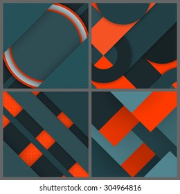 Set of banner templates with abstract background. Eps10 Vector illustration