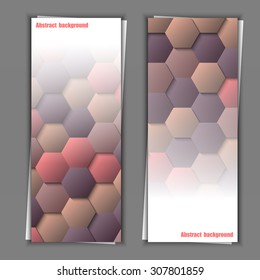 Set of banner templates with abstract background. Eps10 Vector illustration