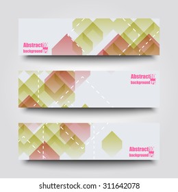 Set of banner templates with abstract background. Eps10 Vector illustration