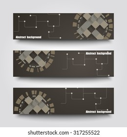 Set of banner templates with abstract background.  Eps10 Vector illustration