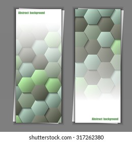 Set of banner templates with abstract background.  Eps10 Vector illustration