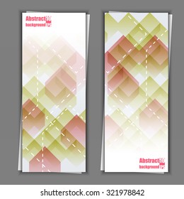 Set of banner templates with abstract background.  Eps10 Vector illustration. 