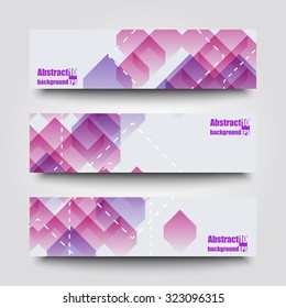 Set of banner templates with abstract background. Eps10 Vector illustration