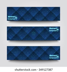 Set of banner templates with abstract background. Eps 10 Vector illustration. 