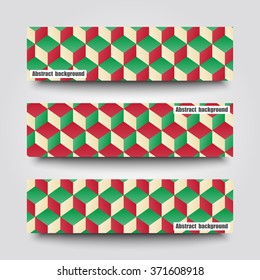 Set of banner templates with abstract background. Eps 10 Vector illustration