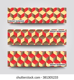 Set of banner templates with abstract background. Eps 10 Vector illustration
