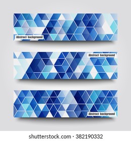Set of banner templates with abstract background. Eps 10 Vector illustration